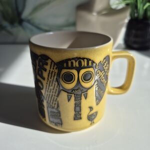 Vintage Hornsea Jungle Mug Elephant Design with Newspaper Clippings by Jack Dadd